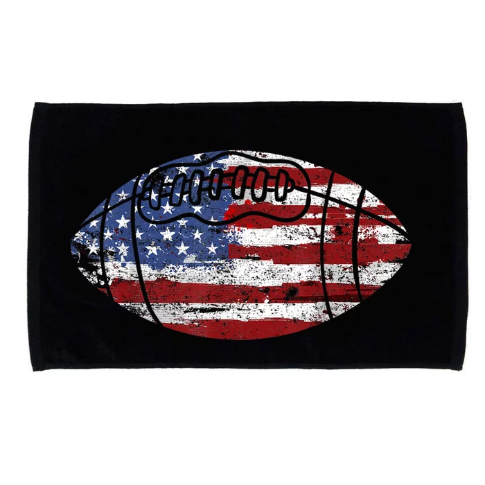 Football Usa American Flag Vintage Gift Microfiber Hand Towel