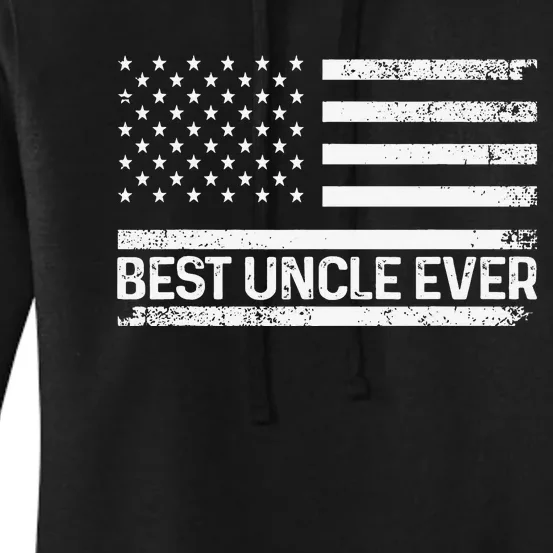 Funny Uncle Art For Uncle Best Uncle Ever US Flag Lover Women's Pullover Hoodie