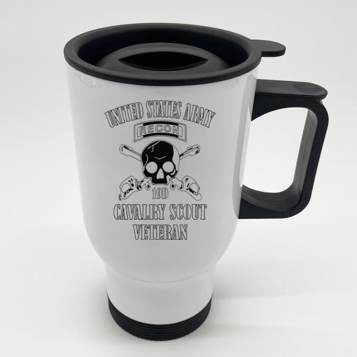 Funny U.S. Army Cavalry Scout Veteran Front & Back Stainless Steel Travel Mug