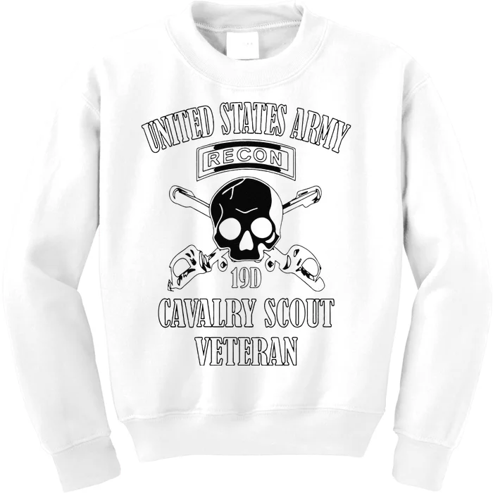 Funny U.S. Army Cavalry Scout Veteran Kids Sweatshirt