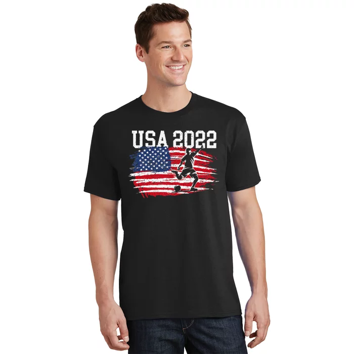 funny USA American Flag Soccer Tournament T-Shirt