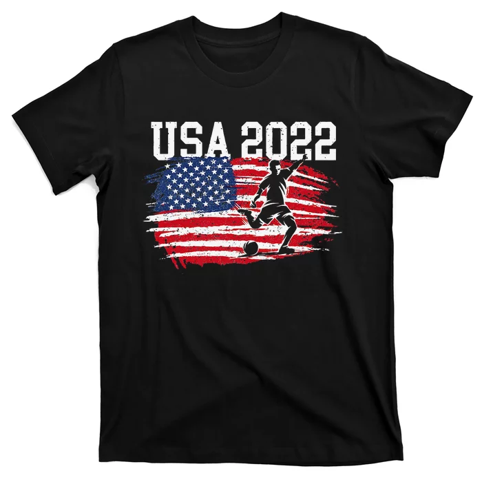 funny USA American Flag Soccer Tournament T-Shirt