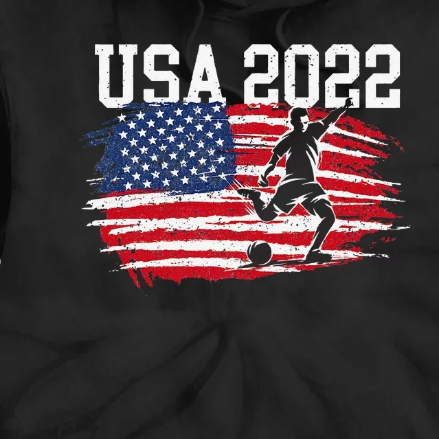 funny USA American Flag Soccer Tournament Tie Dye Hoodie