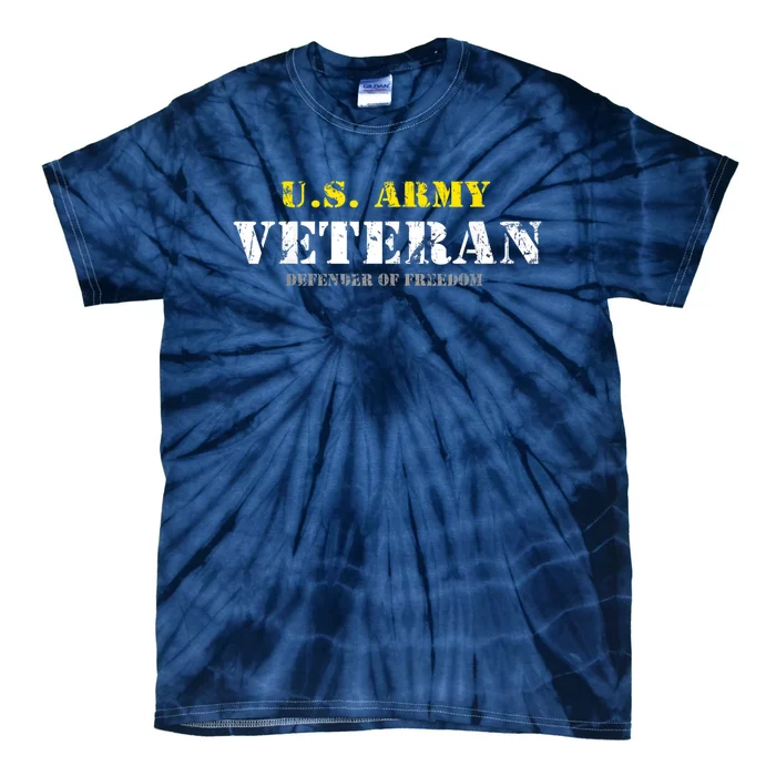 Funny U.S. Army Proud Army Veteran Vintage Gift Tie-Dye T-Shirt