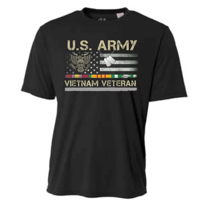 Funny US Army Vietnam Veteran USA Flag A Great Gift For Veteran Vietnam Army Cooling Performance Crew T-Shirt