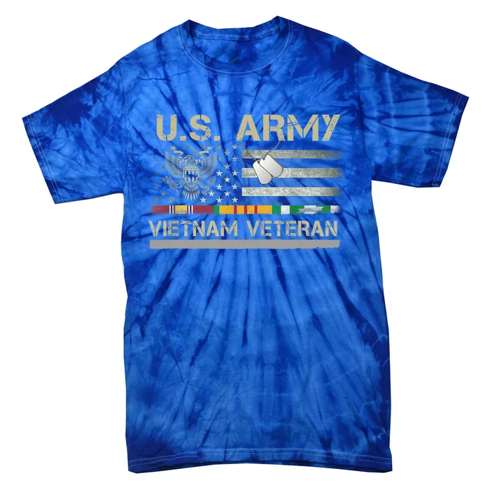 Funny US Army Vietnam Veteran USA Flag A Great Gift For Veteran Vietnam Army Tie-Dye T-Shirt