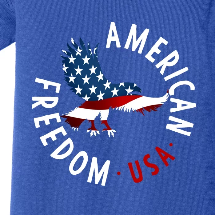 Freedom Usa American Eagle Patriotic American 4th Of July Gift Baby Bodysuit