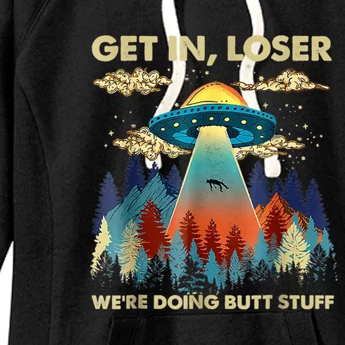 Funny UFO Alien Abduction Women's Fleece Hoodie