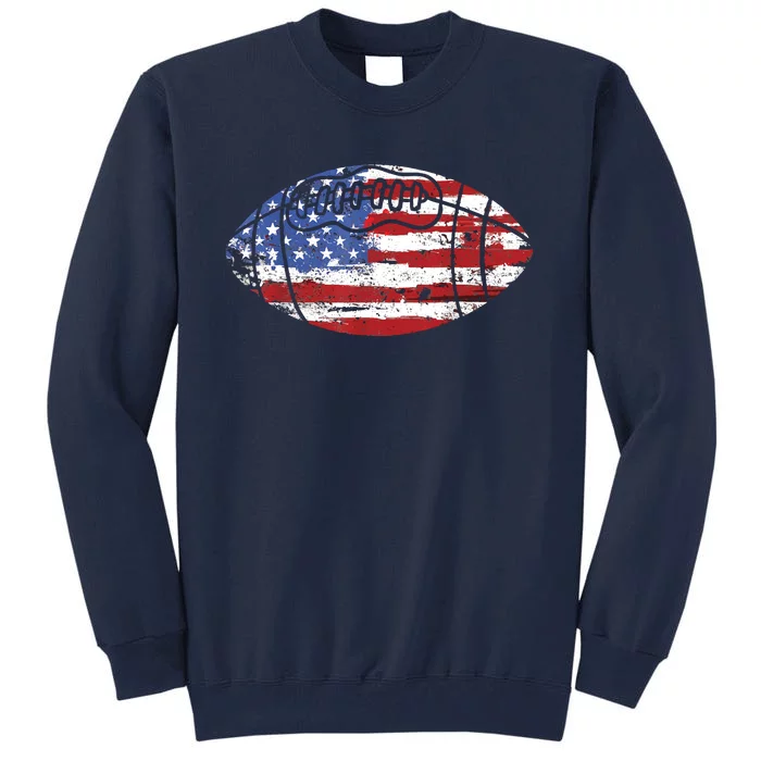 Football USA American Flag Vintage Gift Tall Sweatshirt