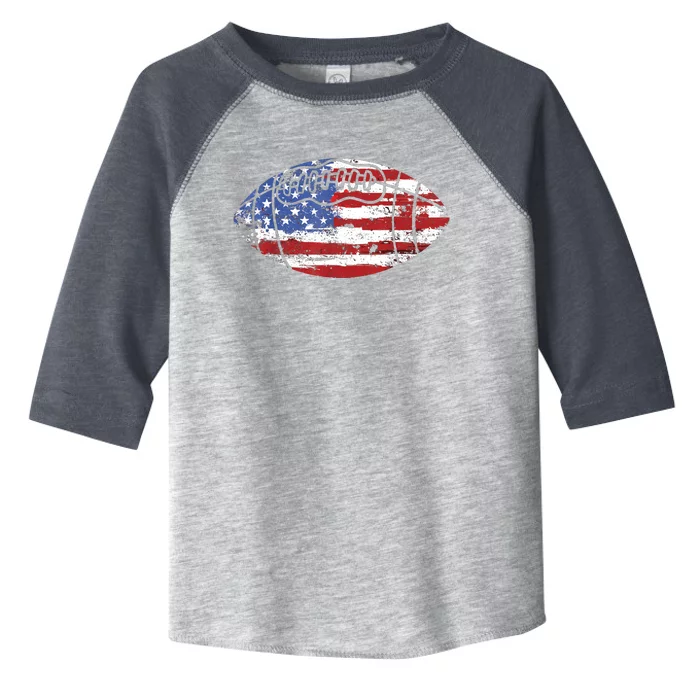 Football USA American Flag Vintage Gift Toddler Fine Jersey T-Shirt