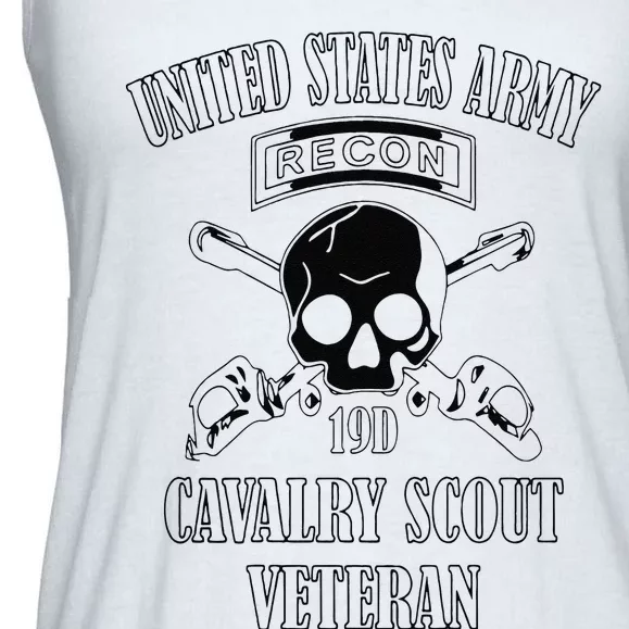 Funny U.S. Army Cavalry Scout Veteran Ladies Essential Flowy Tank