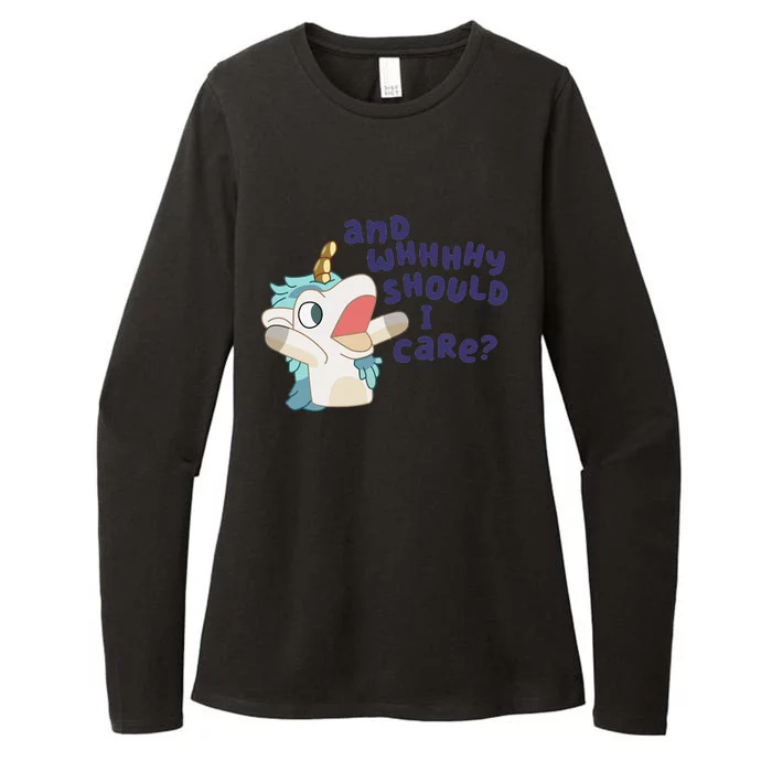 Funny Unicorse And Whhhhhy Should I Care Tee Womens CVC Long Sleeve Shirt