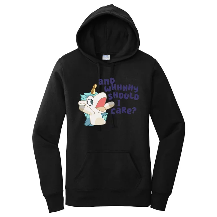 Funny Unicorse And Whhhhhy Should I Care Tee Women's Pullover Hoodie