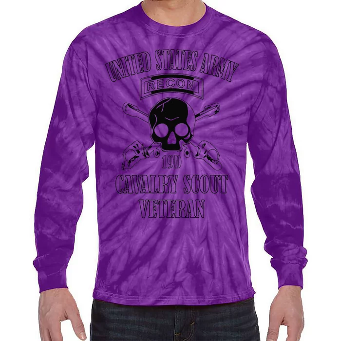 Funny U.S. Army Cavalry Scout Veteran Tie-Dye Long Sleeve Shirt