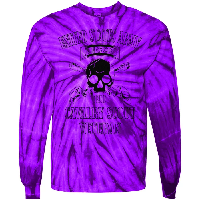 Funny U.S. Army Cavalry Scout Veteran Tie-Dye Long Sleeve Shirt