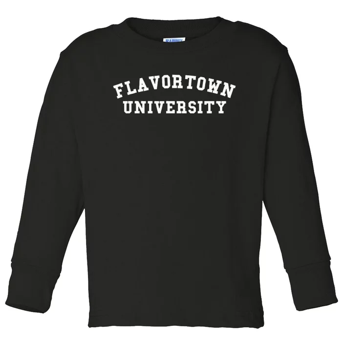 Flavortown University American Food Gift Flavor Town Toddler Long Sleeve Shirt