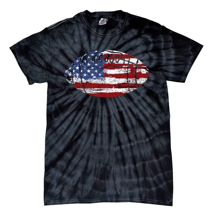 Football Usa American Flag Vintage Gift Tie-Dye T-Shirt