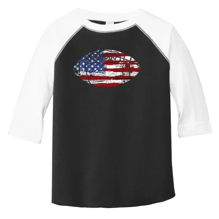 Football Usa American Flag Vintage Gift Toddler Fine Jersey T-Shirt