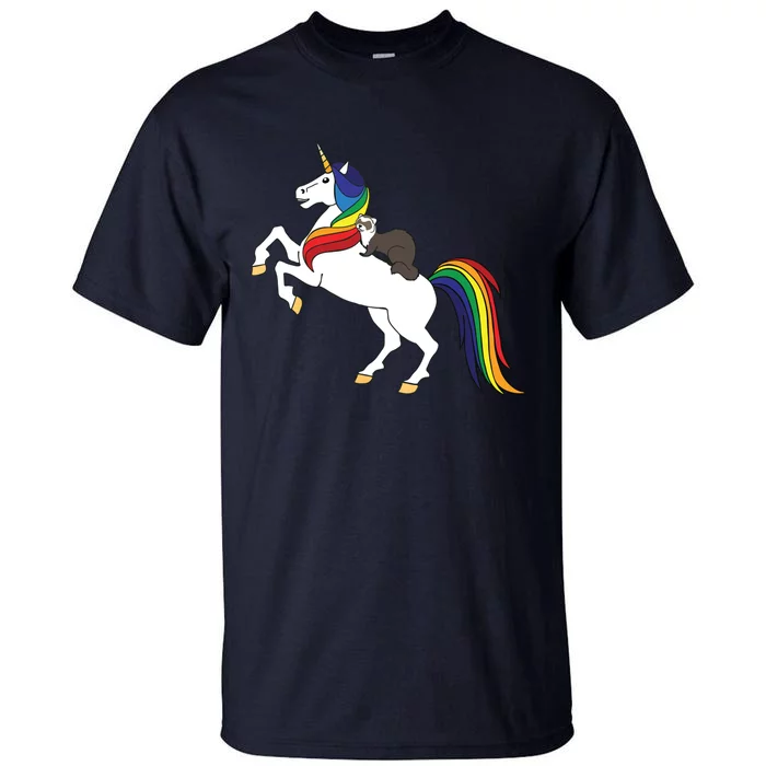 Ferret Unicorn Animal Lover Tall T-Shirt