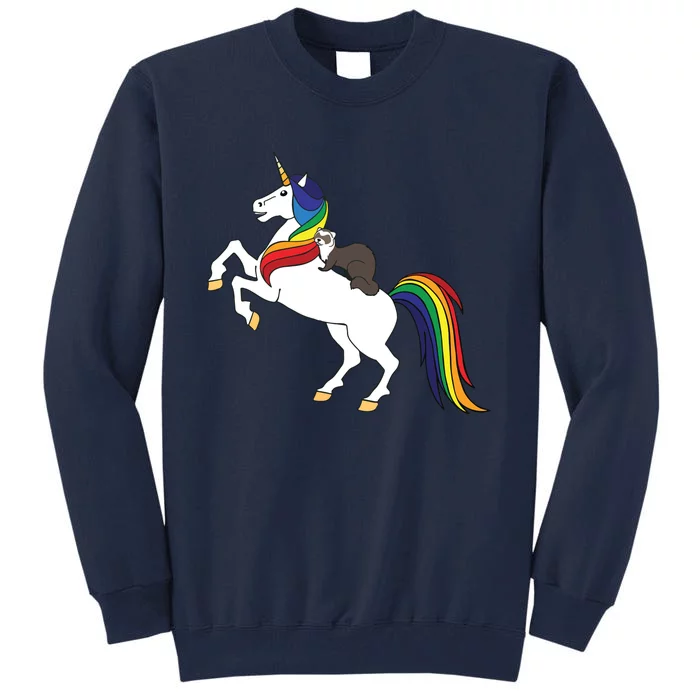 Ferret Unicorn Animal Lover Tall Sweatshirt