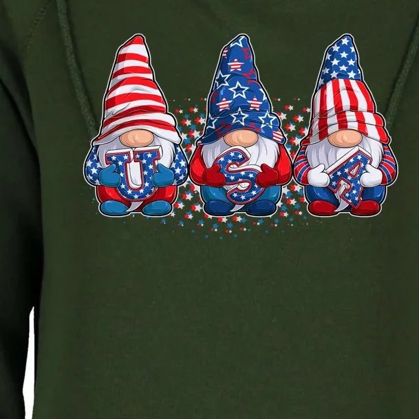 Funny USA American Flag 4th Of July Gnomes Womens Funnel Neck Pullover Hood