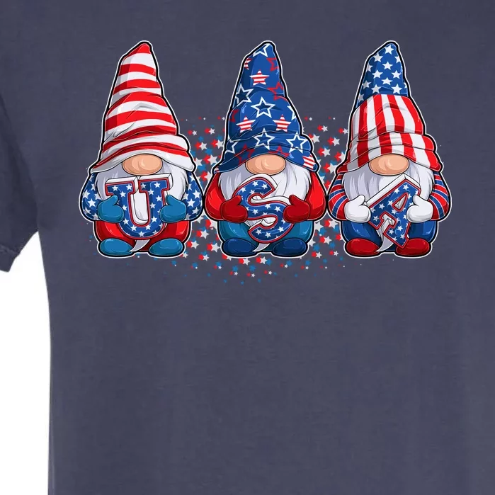 Funny USA American Flag 4th Of July Gnomes Garment-Dyed Heavyweight T-Shirt