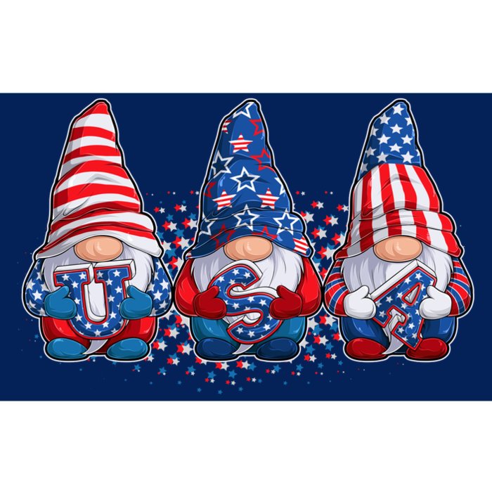 Funny USA American Flag 4th Of July Gnomes Bumper Sticker