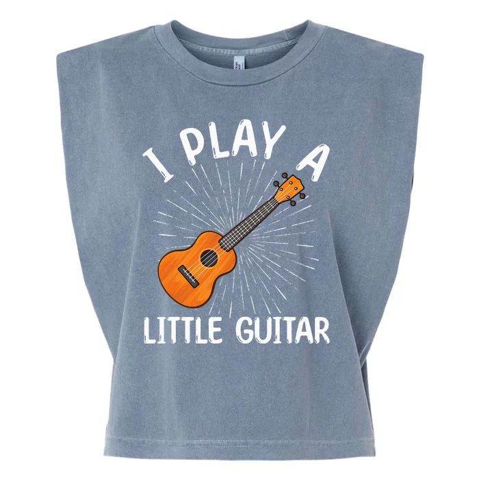 Funny Ukulele Art Guitar Ukulele Player Garment-Dyed Women's Muscle Tee