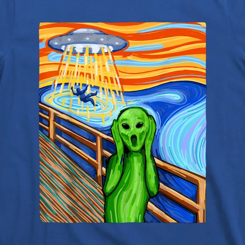 Funny UFO Believe In Aliens Alien Humor Gift Funny Alien Lover T-Shirt