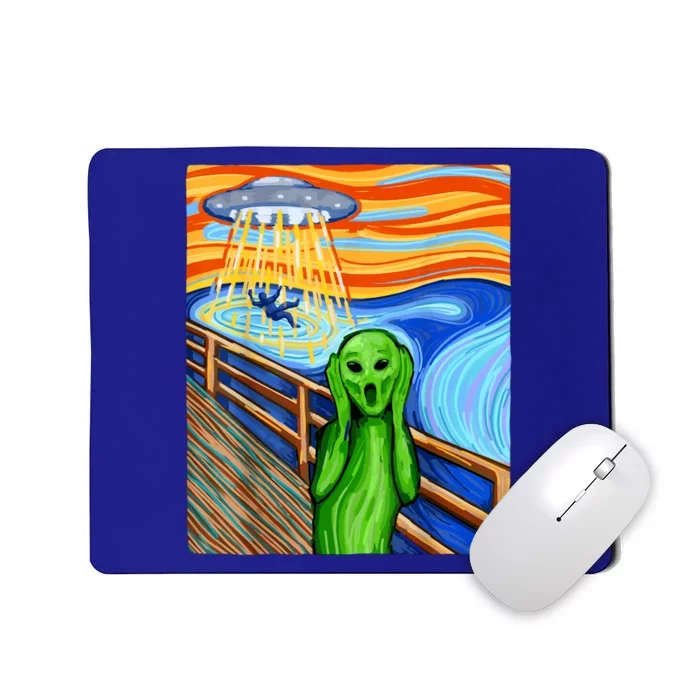 Funny UFO Believe In Aliens Alien Humor Gift Funny Alien Lover Mousepad