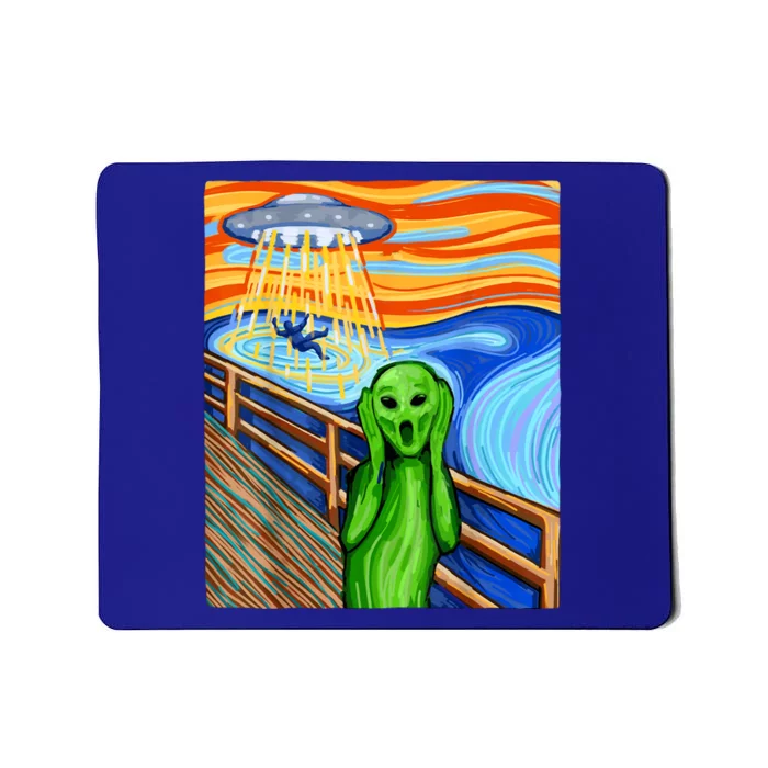 Funny UFO Believe In Aliens Alien Humor Gift Funny Alien Lover Mousepad