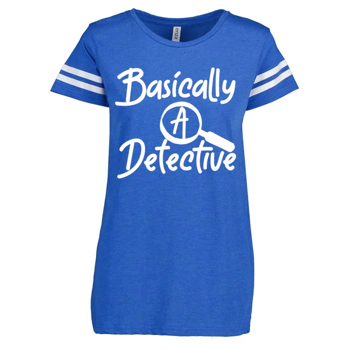 Fun Unique Basically A Detective For True Crime Lovers Great Gift Enza Ladies Jersey Football T-Shirt