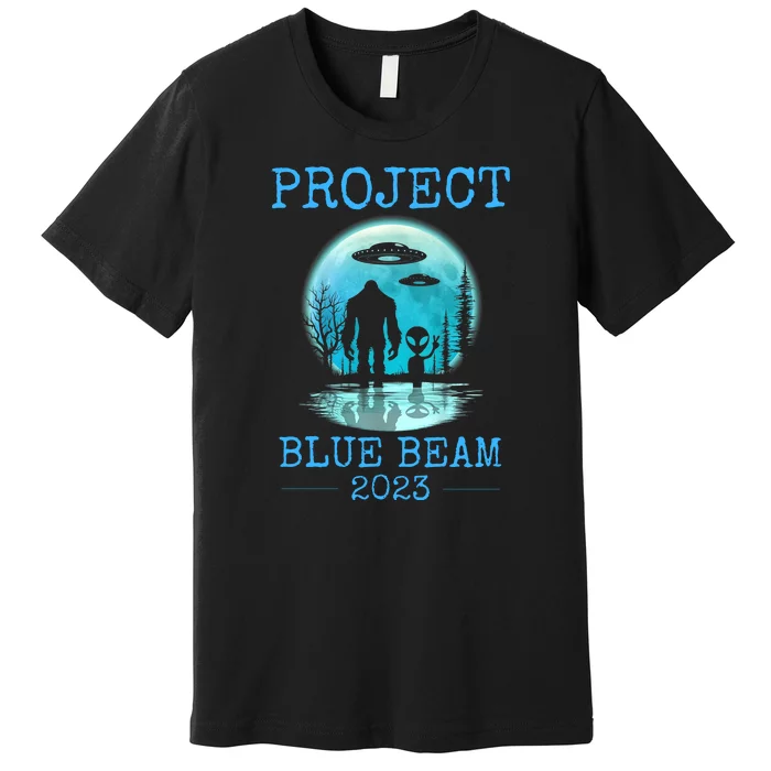 Funny UFO Balloon China Alien Project Blue Beam Premium T-Shirt