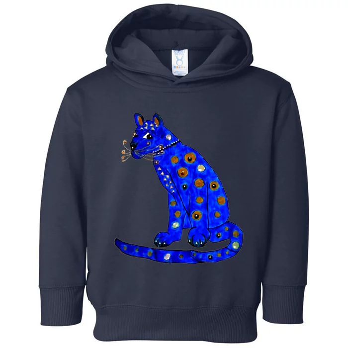 Funny Ugly Blue Cat Gift Idea For Fan Lover Toddler Hoodie