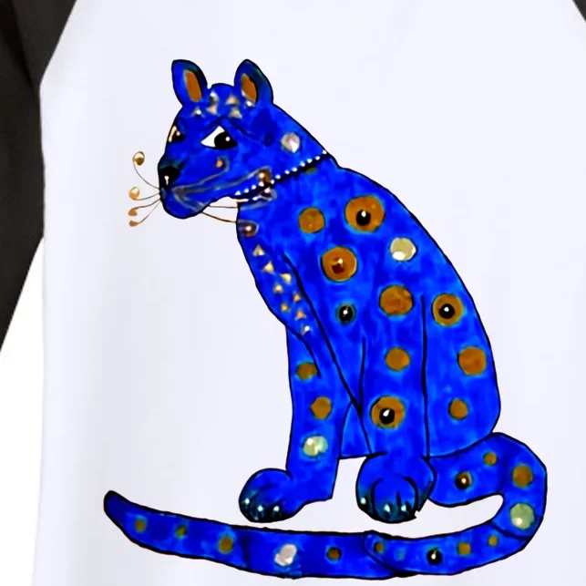 Funny Ugly Blue Cat Gift Idea For Fan Lover Women's Tri-Blend 3/4-Sleeve Raglan Shirt