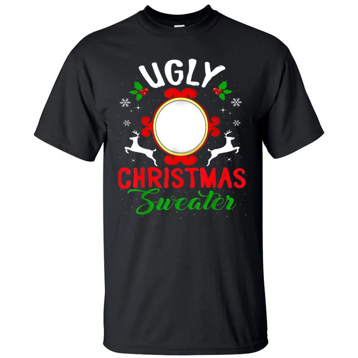 Funny Ugly Christmas Sweater With Mirror Tall T-Shirt