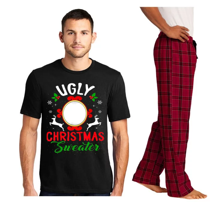 Funny Ugly Christmas Sweater With Mirror Pajama Set