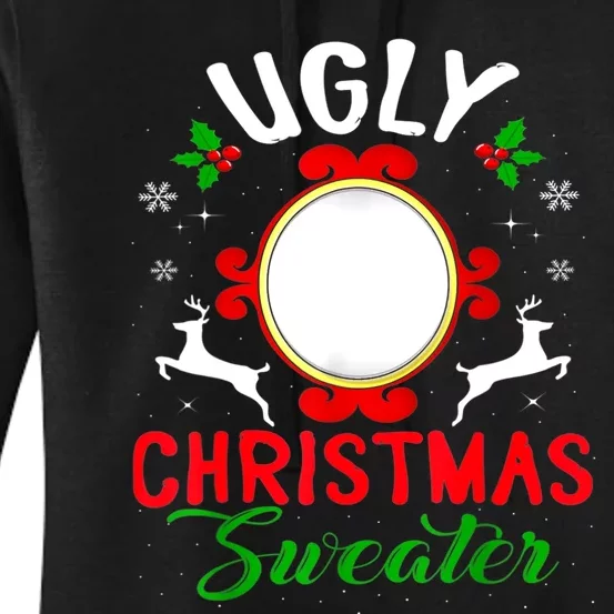 Funny Ugly Christmas Sweater With Mirror Women's Pullover Hoodie