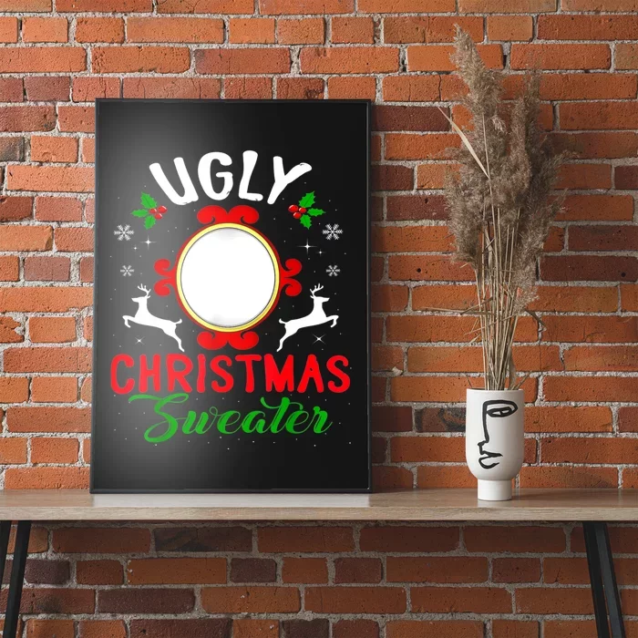 Funny Ugly Christmas Sweater With Mirror Poster