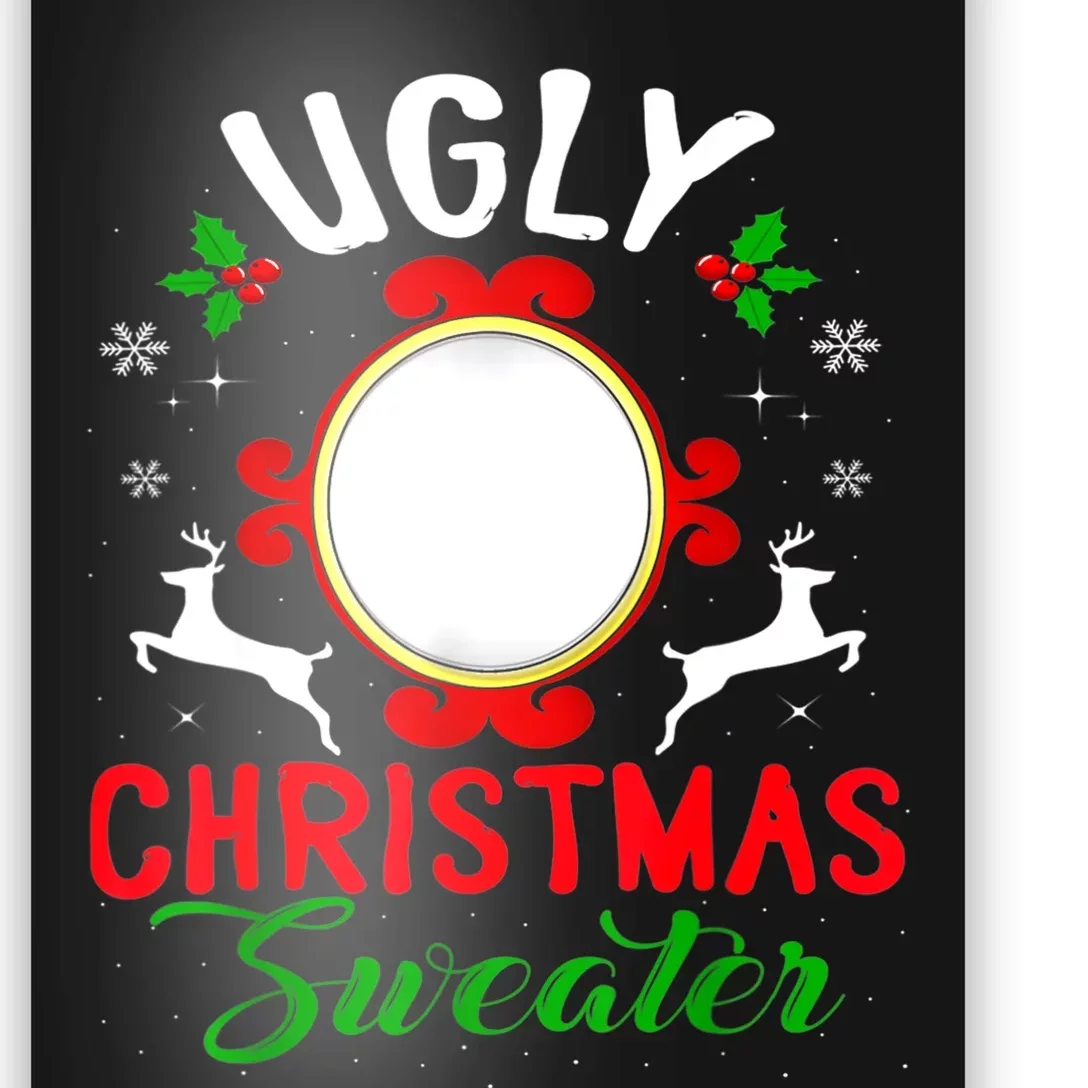 Funny Ugly Christmas Sweater With Mirror Poster