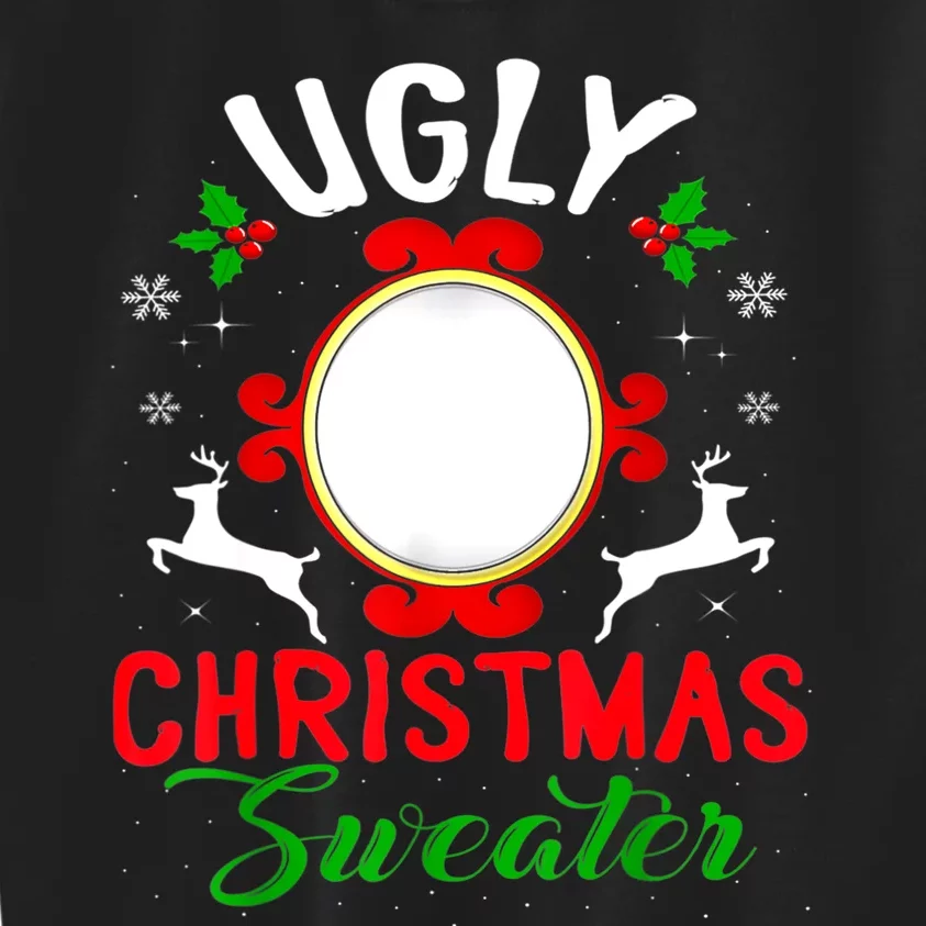 Funny Ugly Christmas Sweater With Mirror Kids Sweatshirt