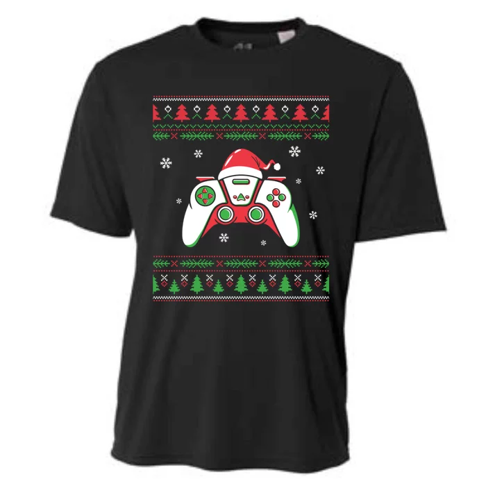 Family Ugly Christmas Santa Hat Video Computer Games Cute Gift Cooling Performance Crew T-Shirt