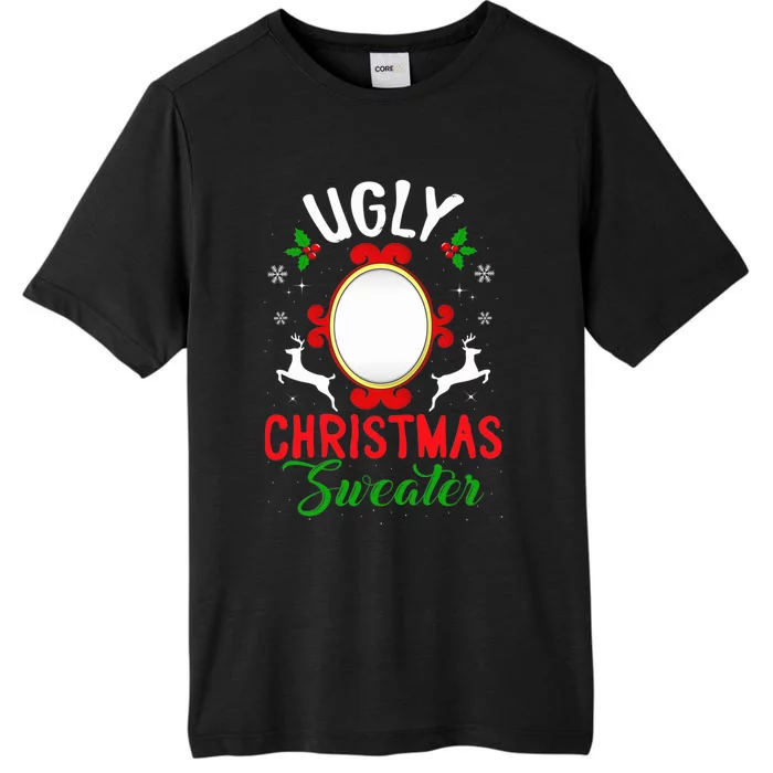 Funny Ugly Christmas Sweater With Mirror ChromaSoft Performance T-Shirt