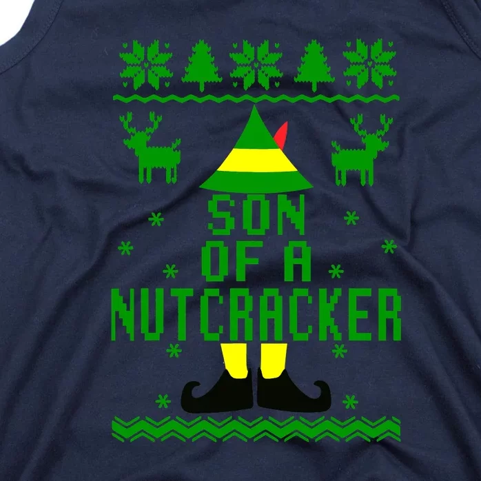 Funny Ugly Christmas Sweater Son Of A Nutcracker Tank Top