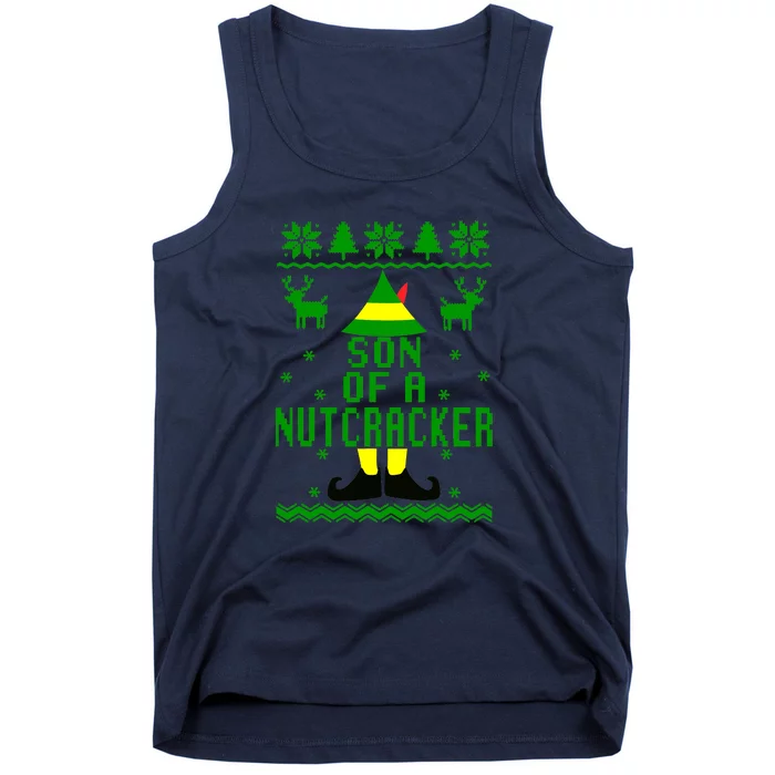 Funny Ugly Christmas Sweater Son Of A Nutcracker Tank Top