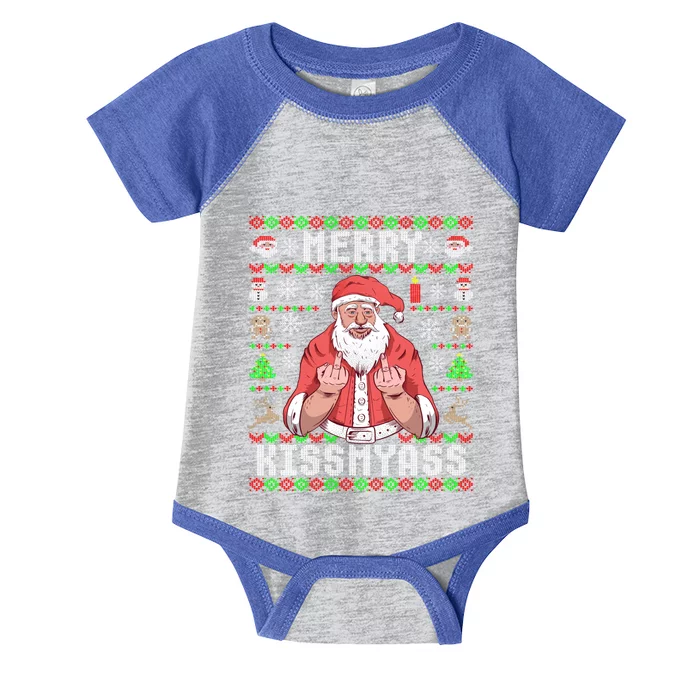 Funny Ugly Christmas Merry Myass Pun Gift Meaningful Gift Infant Baby Jersey Bodysuit