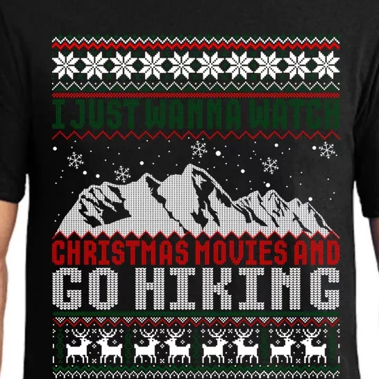 Funny Ugly Christmas Sweater Camper Hiker Go Hiking Gift Pajama Set