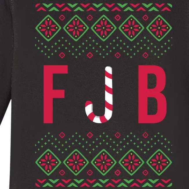 FJB Ugly Christmas Sweater Baby Long Sleeve Bodysuit