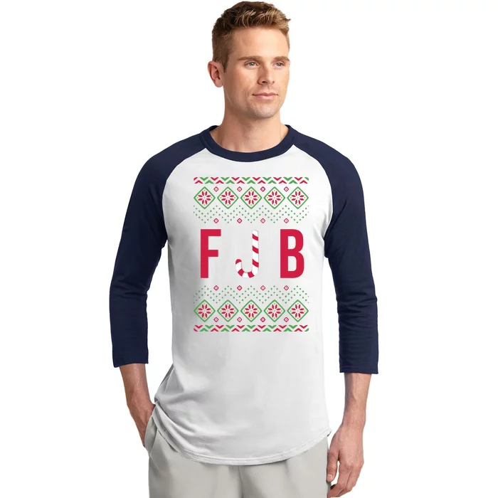 FJB Ugly Christmas Sweater Baseball Sleeve Shirt