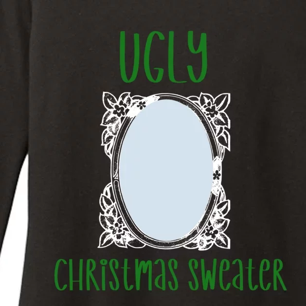 Funny Ugly Christmas Sweater With Mirror Womens CVC Long Sleeve Shirt